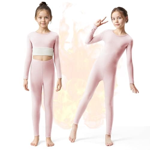 Hoseay Kids Thermal Underwear Sets Boys Girls Warm Base Layer 13, Pink — view 2