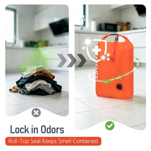 WiseBoy 2 Pack Travel Laundry Bag, Waterproof Compression Laundry Bags — view 3