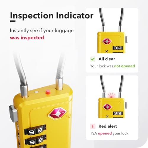 NovLock Suitcase Locks, TSA Approved Luggage Locks, 4-Digit Travel Padlocks — view 5