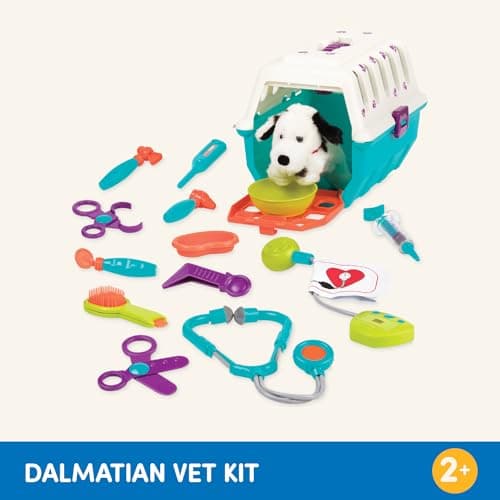 Battat Veterinarian Toy Set, 15-Piece Dalmatian Puppy Carrier Play, Playset — view 6