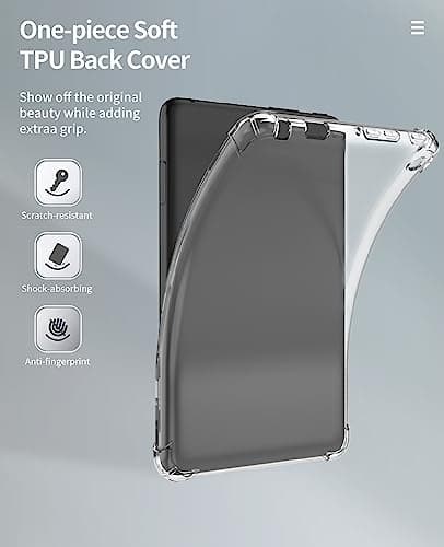 Clear Case for 6.8" All-New Kindle Paperwhite (11th Generation-2021) and Kindle Paperwhite Signature Edition,Lightweight Silicone Slim Rubber TPU Back Cover - Transparent (Clear) — view 5