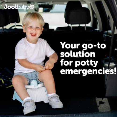 Jool Baby Portable Potty Training Chair with Travel Bag and 30 Liners, Foldable, Indoor/Outdoor Use, Camping (Aqua) — view 2