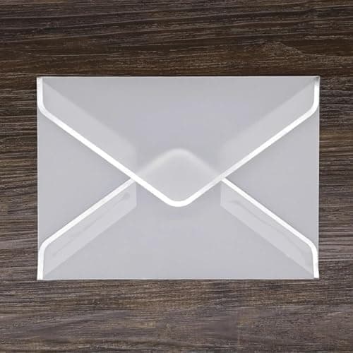 Envelopes for Gift Cards,10Pcs 17.5x12.5cm Transparent Envelope Hot Stamping Printing Paper Letter Wedding Invitation Gift Packing Envelope Silver