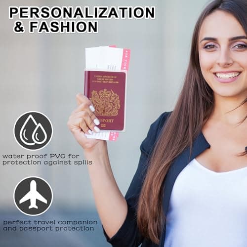 10pcs Waterproof Passport Cover – Transparent Vinyl Travel Wallet with Extra Pockets for Cards & Tickets, adult Waterproof Clear Passport Cover Plastic Passport, Frosted Plastic Passport Cover — view 4