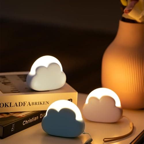 Adiwo Night Light Kids, Cute Cloud Night Light Bedside Lamp, Dimmable Baby with 2 Modes and 2 Brightness, Portable USB Rechargeable Kid LED Nightlight, Kawaii Room Decor for Girls Boys — view 6