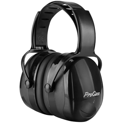 ProCase Noise Reduction Ear Muffs for Adults -Black