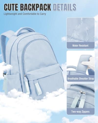 HYC00 School Backpack Secondary Women High School Bag for Teenager Girl Boy — view 4