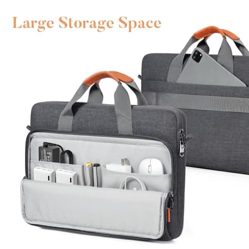 bagasin 15 15.6 16 inch Laptop Computer PC Shoulder Bag Carrying Case, Water-Repellent Fabric Briefcase, Lightweight Toploader, Business Casual or School — view 6