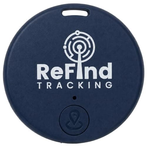 ReFind R2 Smart Tracker for Android and iPhone. Mini GPS Tag Bluetooth 5.0 Key Finder. Samsung AirTag Alternative for Keys, Pets, Wallets and Luggage (Navy Blue)