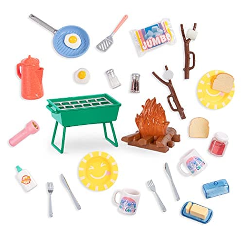 Glitter Girls 14-Inch Doll Accessories, Campfire & Portable BBQ Grill