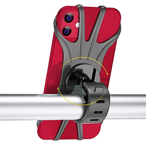 TAIYUNWEI Bike Phone Holder, 360° Rotate&Adjustable Silicone Phone Holder
