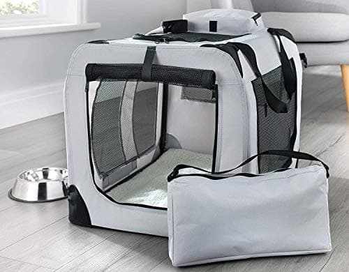 Floofy Friends Soft-Sided Dog Travel Crate - Foldable, Breathable Pet Carrier for Small Dogs & Cats, Ideal for Car Travel & Home Use — view 5