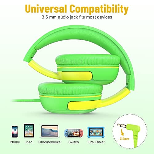 Rockpapa Share1 Kids Headphones Wired with Microphone, 85/94dB Limited — view 6