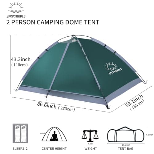EPCPSHADES 1-2 Person Dome Tents for Camping — view 2