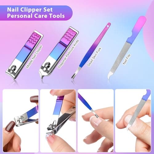CGBE Manicure Set 12pcs, Professional Nail Clipper Grooming Kit with Case — view 4