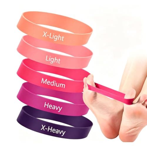 Qusinfc TPE Toe Fitness Set Toe Stretch Band for Travel, Purple — view 2