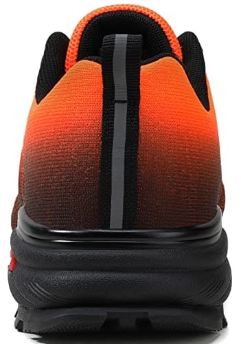 Kricely Trail Running Shoes Mens Breathable Lightweight Trainers Non-Slip Low Rise Walking Shoes（Orange 10） — view 4