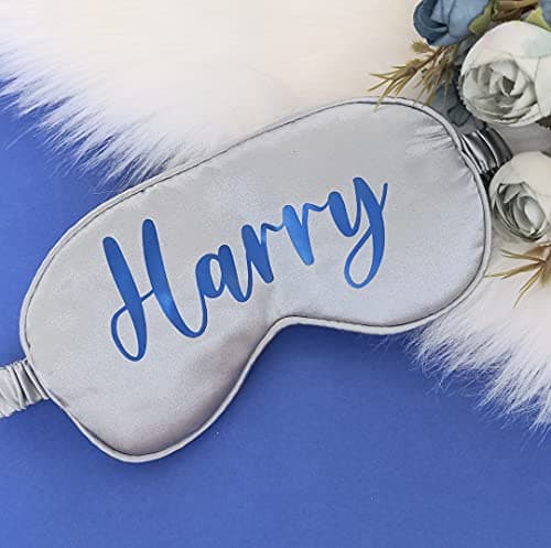 Personalised Sleep Silk Satin Eye Mask Custom Any Name Rest Sleeping Relaxing Mask Gift for Her Mothers Day Birthday Bridesmaid Hen Bridal Christmas Party Gift Favours Present — view 6