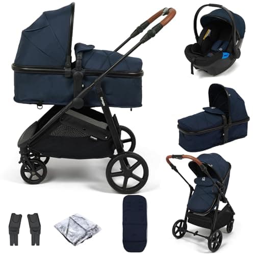 Puggle Monaco XT 2-in-1 Pram & Pushchair Travel System (Navy)