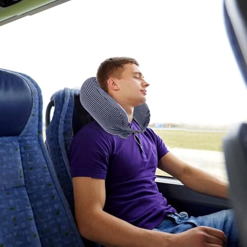 SEWACC U Shaped Neck Support Pillow, Polyester Fiber and Polystyrene — view 6