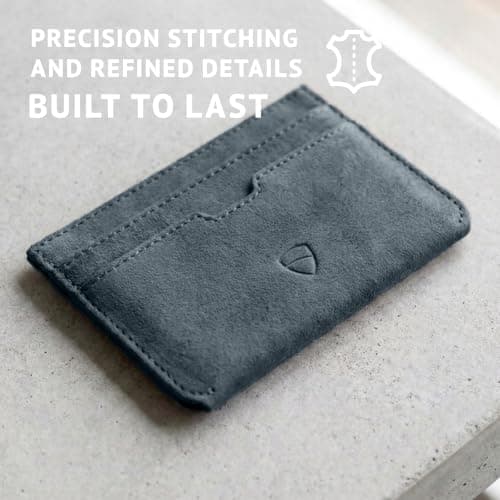Vaultskin MOORGATE Slim Leather Credit Card Holder, RFID Wallet (Teal) — view 6