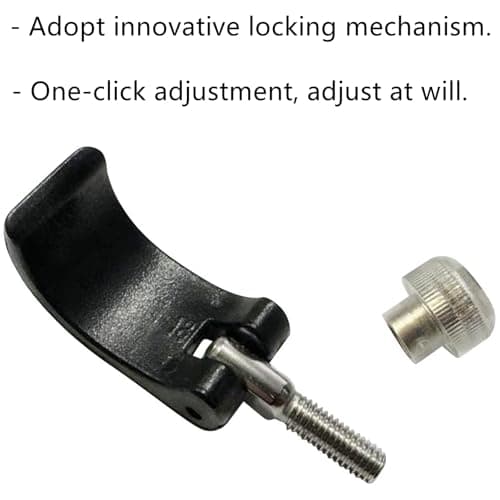 2 Pack Walking Stick Clip, Trekking Pole Lock Replacement Climbing Pole External Lock Trekking Stick Locking Clips Hiking Accessories, Suitable for 18mm Pipe, Black — view 3