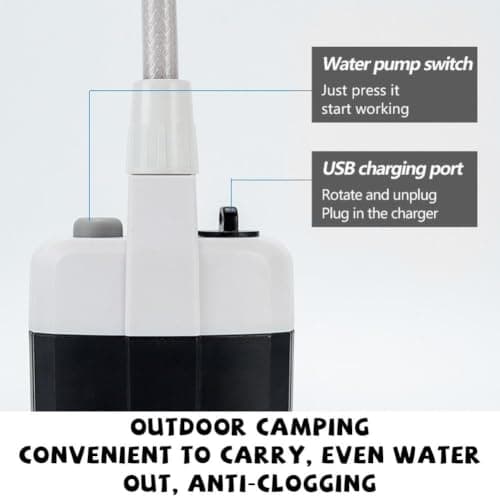 Portable Rechargeable Camping Shower Pump, 4000mAh Battery, 2026 New Outdoor Shower Head Sprayer, For Camping, Hiking, Travel, car washing, pet cleaning — view 5
