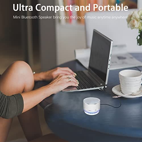 HDAKDDHG Portable Bluetooth Speaker, Bluetooth Speaker with LED Lights, Wireless Speaker with HD Sound Support TF Card, Mini Portable Speaker for in/Outdoor, Home, BBQ, Beach and Travel — view 4
