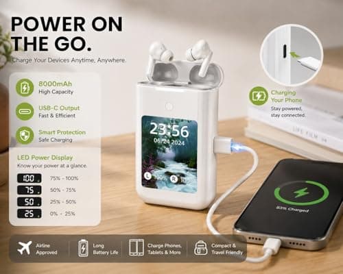 NEIU Wireless ANC Earbuds with 8000mAh Charging Case — view 2