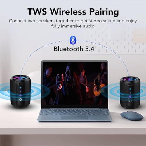 Tiksounds Bluetooth Speaker with Stereo Sound & Mic for Calls — view 2