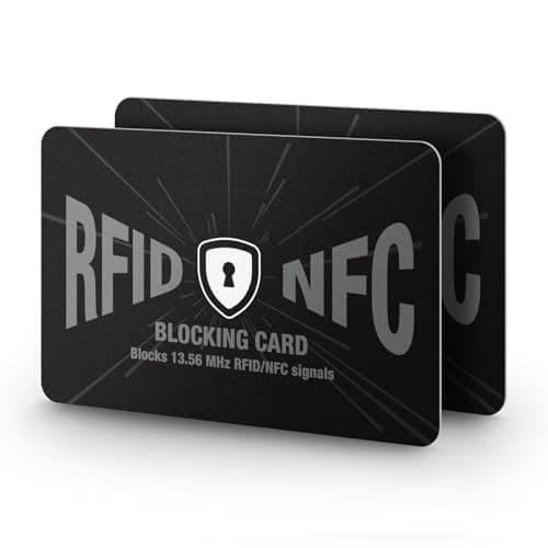 DUGRAFT 2 Pack RFID Blocking Card, One Card Protects Your Entire Wallet, NFC Contactless Signal Blocker, Credit Card Protector, RFID Card Blocker