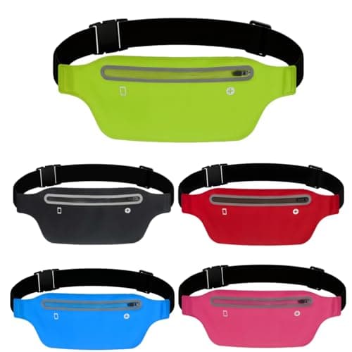 YITORMAN Slim Running Belt,Running Waist Packs,Running Band for iPhone,Waist Bag for Workout Jogging,Walking,Travel Money Belt Running Gift Gear Accessories (Fluorescent Yellow) — view 2