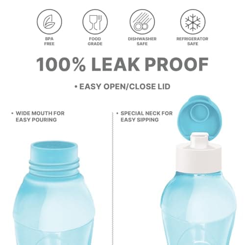 MILTON 4 pack 6 and 12 oz Kids Water Bottle for School Leak Free Flip Lid- Portable Small Sports Water Bottle for Adults Carry Strap Party Favors for Kids Prizes Gifts Goodie Bag Stuffers Bulk Pack — view 5