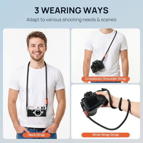 MoKo Rope Camera Strap Compitable with Canon Sony Fuji DSLR — view 2