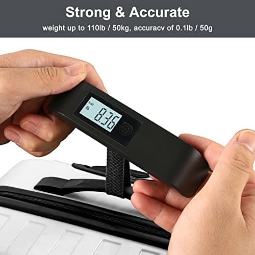 travel inspira Luggage Scale, Portable Suitcase, Weighing Scales (Black) — view 3