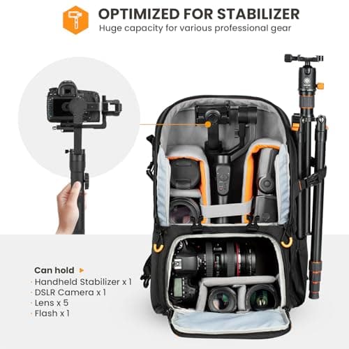 TARION Waterproof Camera Bag Backpack with Side Access 15.6" Laptop Sleeve — view 4