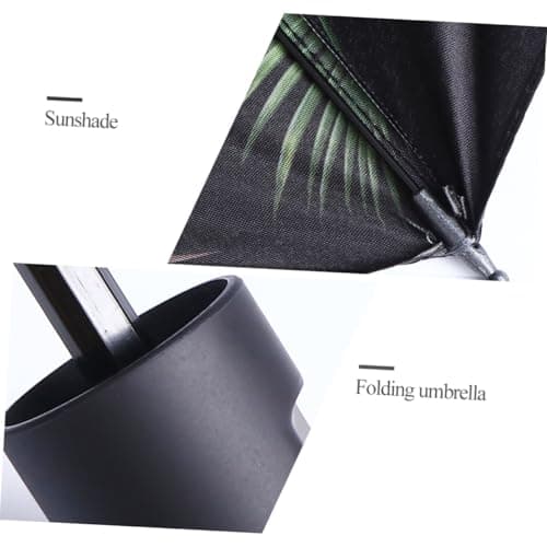 Outanaya Black Windproof Umbrella Protection with UV Folding and Travel Iron and Plastic Frame, Compact Small Inverted Design for Use Sun and Rain Outdoor — view 3