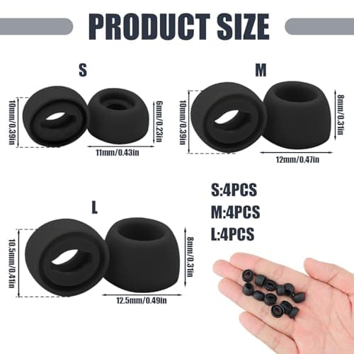 6 Pairs Replacement Ear Tips for Gal-axy Buds-Pro, Silicone Earbuds Cap — view 2