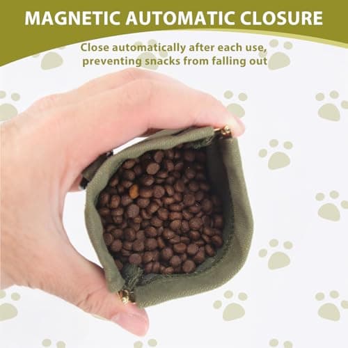 2PCS Dog Treat Pouch Magnetic Closure, Hands-Free Dog Walking Bag with Carabiner, Waterproof Treat Pouch for Dog Training with Waste Bag Holder for Poop Bags, Perfct for Walking Travel Training Use — view 3