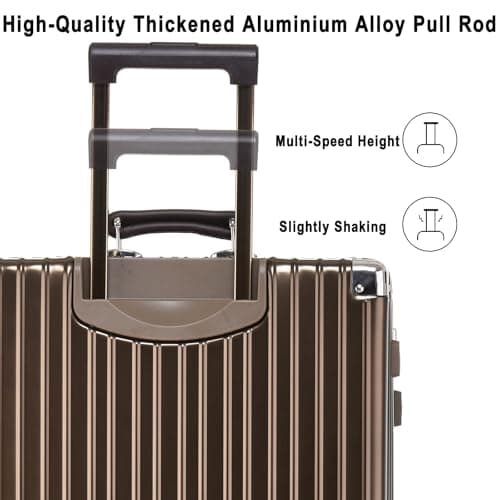 All Aluminium Hard Shell Suitcase Medium Size Travel Metal Suitcase — view 5