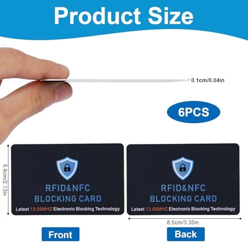 Honosen RFID Blocking Card 6 Pack, Credit Card Protector — view 2