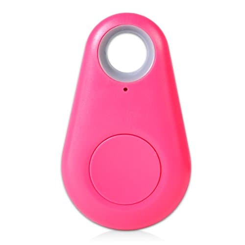 Powerful Bluetooth Item Finder–Smart Tracker Travel-Friendly, Replaceable Battery Remote control Prevent Loss Wallet, Suitcase Anti-Lost Device Luggage for pets cat (Pink)