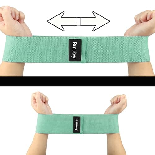 Resistance Bands, Non-Slip Exercise Band, 3 Levels Optional Fabric Booty Band for Home Fitness, Yoga, Pilates (Green 15-25lbs) — view 5