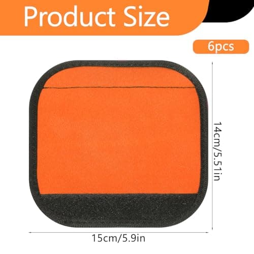 6 Pack Luggage Handle Wrap Bright Color Comfort Soft Handle Covers Suitcase Identifiers Travel Essential Luggage Identifiers for Beach Bag Backpacks Traveling — view 2