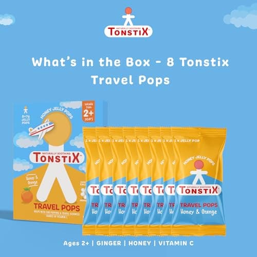 Tonstix Travel Pops for Kids - Pack of 8 Natural Travel Sickness Lollipops, Anti Nausea Relief for Car, Plane, Boat & Sea Travel, All Natural Non-Drowsy Alternative to Travel Sickness Tablets & Bands — view 6