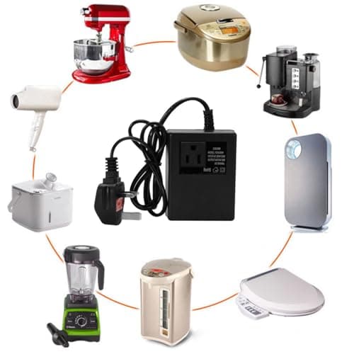 200W Portable Step Down Voltage Converter, 220V to 110V Copper with UK Plug, 50/60Hz — view 5