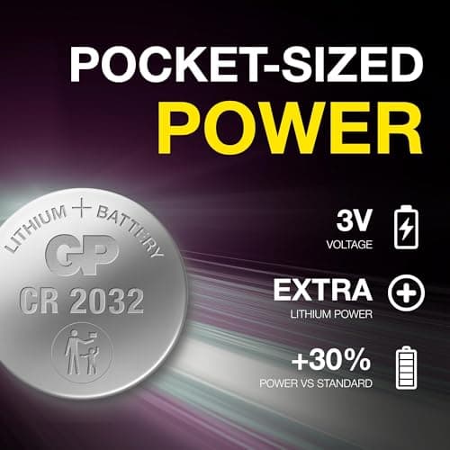 GP Extra CR2032 3V Lithium Coin Batteries – Pack of 10, AirTag & Key Fob — view 5
