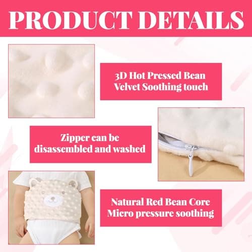 Infant Abdominal Band,Colic Relief for Babies Belt,Microwavable,Adjustable,for The Relief of Infant Abdominal Pain,Abdominal Distension,Soothing Babies — view 3