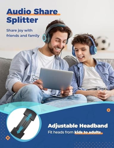 iClever HS22 Kids Headphones Wired 2 Pack with Sharing Splitter — view 2