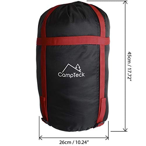 CampTeck U6954 - Lightweight Compression Bag Stuff Sack Water Resistant Compression Sack for Sleeping Bag, Clothes Storage, Travel, Camping, Outdoor - Black (Pack of 2) — view 2